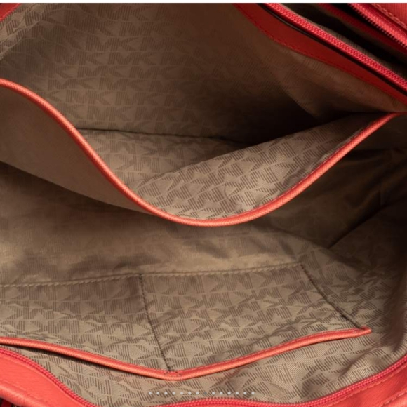 Michael Kors large rare Jet Set coral leather tote/shoulder bag - Picture 12 of 15